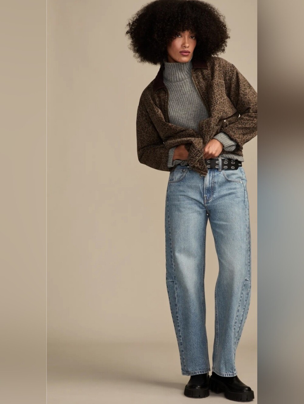 Lucky Brand Barrel-Leg Ankle Jeans 2025 Bowed Balloon Baggy Medium Wash, 26-28